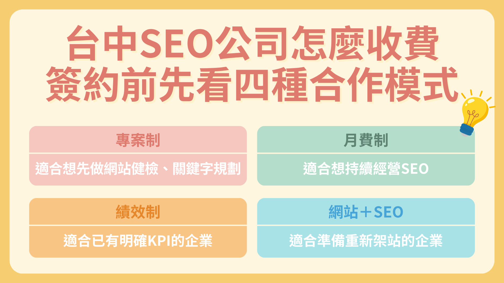 台中 SEO 公司收費